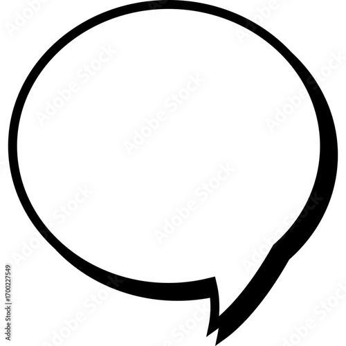 Speech Bubble or Talk bubble. Retro Empty Comic Speech Bubble Icon