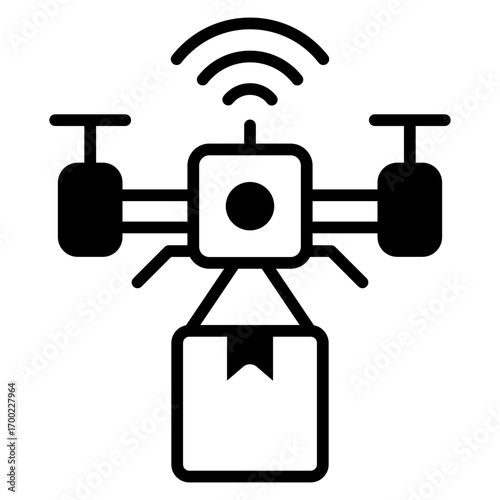 Drone delivery icon
