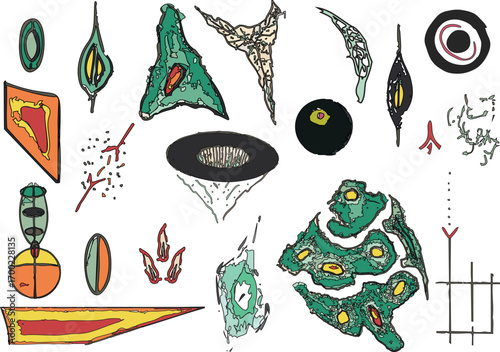 Abstract Organic Vector Pack – 20 Hand-Drawn Futuristic Shapes