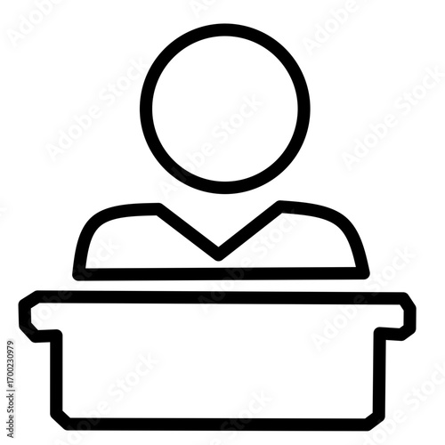 Court Judge Icon - Legal Hearing Symbol