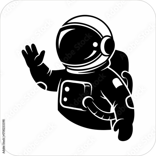 Astronaut silhouette graphic illustration