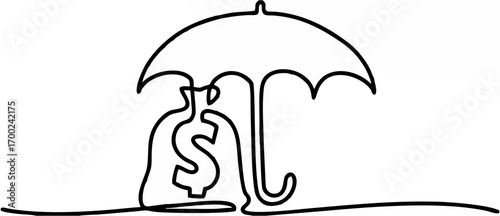 Protection money concept safe...