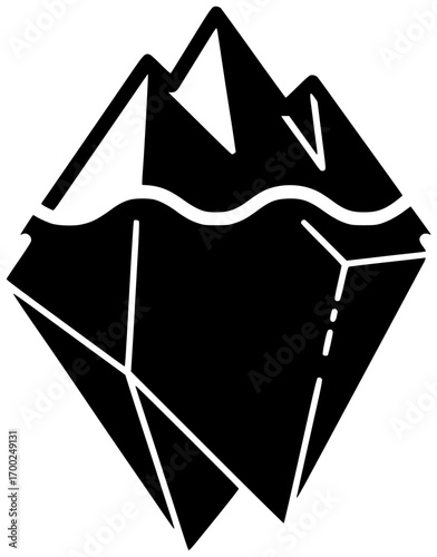 glacier illustration iceberg silhouette ice logo cold icon snow outline nature blue landscape sea mountain arctic winter water ocean shape product vector graphic background