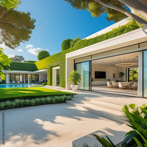 modern house in the park