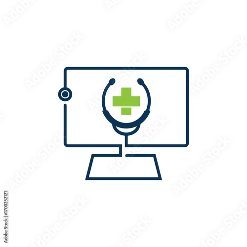 Online medical doctor logo design