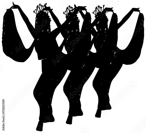 traditional illustration costume silhouette javanese logo indonesia icon fashion outline indonesian culture ethnic people clothes dress asian java woman shape attractive vector graphic background