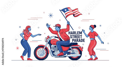 Celebration of community and cultural heritage at the vibrant Harlem Street Parade event