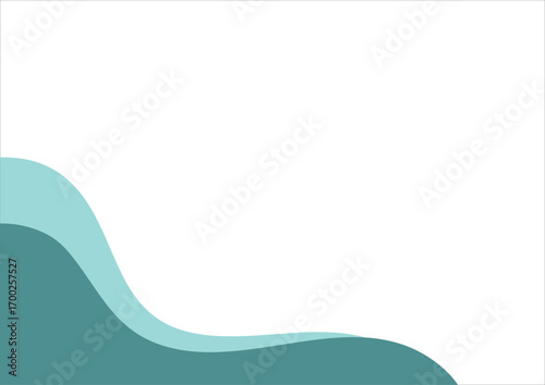 Modern abstract green wave decorative background