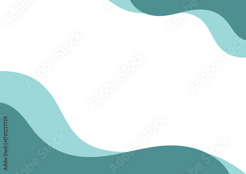 Modern abstract green wave decorative background