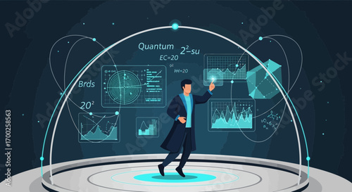 Innovative Scientist in Quantum Research Facility Exploring New Technologies Frontier