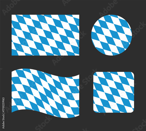 Natinoal Flag of  Bavaria vector illustration
