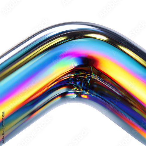 Abstract Colorful Metal Bend
