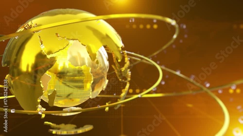 Golden News Background Loop