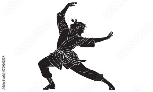 Dance Man Silhouette | Hip Hop Breakdance Vector | Street Style Outline