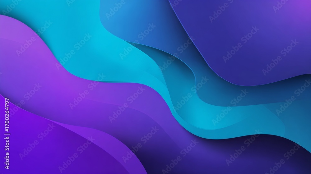 Obraz premium Smooth Professional Gradient Background in Turquoise and Purple for Banner Design