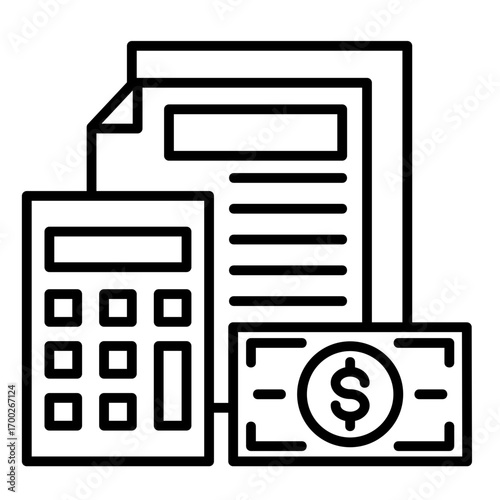 Accounting  Icon Element For Design	