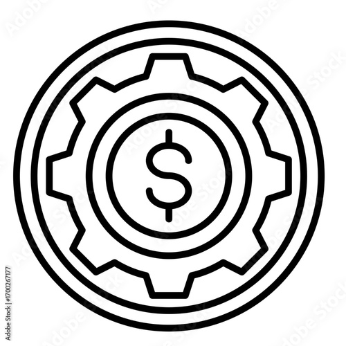 Cog  Icon Element For Design	