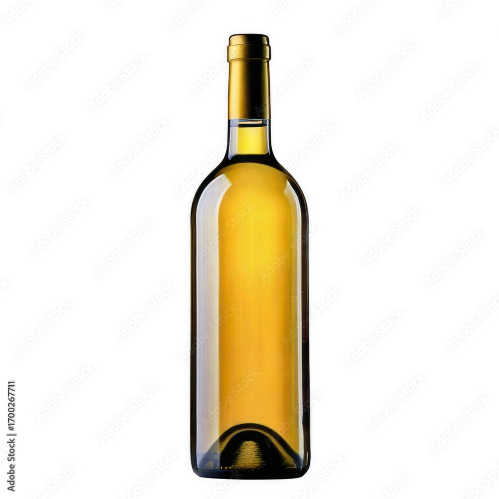 white wine bottle isolated on white or transparent white wine bottle isolated on white or transparent