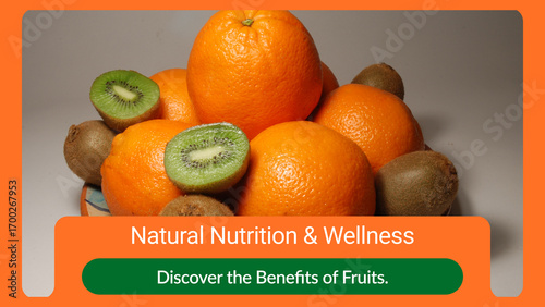 fresh oranges and kiwi