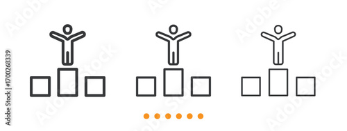 Achievement icon. Thin line icon vector