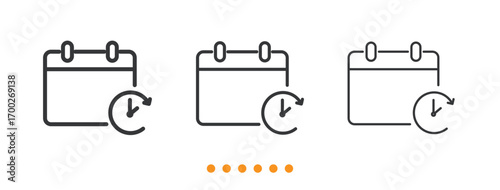 Restart the event icon. Thin line icon vector