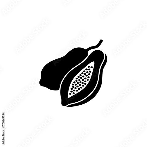 Fresh papaya icon vibrant tropical fruit for healthy eating and culinary inspiration