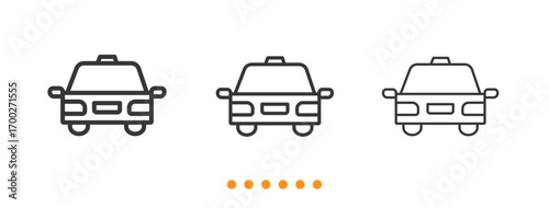 Taxi icon. Thin line icon vector