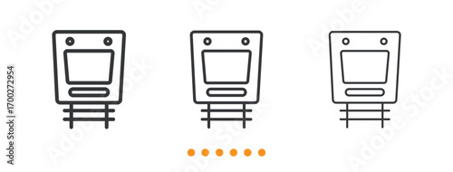 Train icon. Thin line icon vector