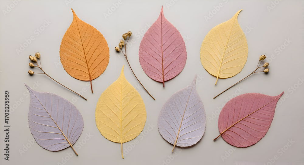 Fototapeta premium Decorative Assortment of Colorful Autumn Leaves
