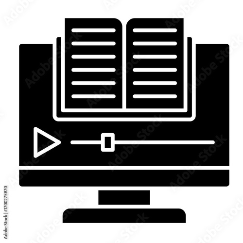 Online Course  Icon Element For Design	