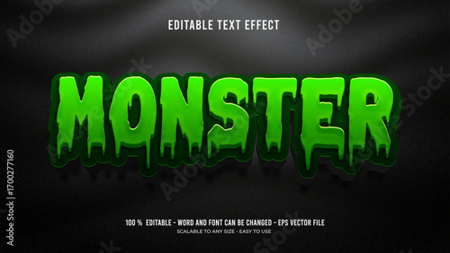monster editable text effect