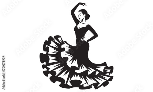 Solo Dance Woman Silhouette | Urban Female Vector | Modern Hip Hop Clipart