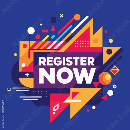 modern and eye catching register now banner vector