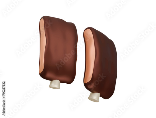 barbeque rib icon 3d illustration render