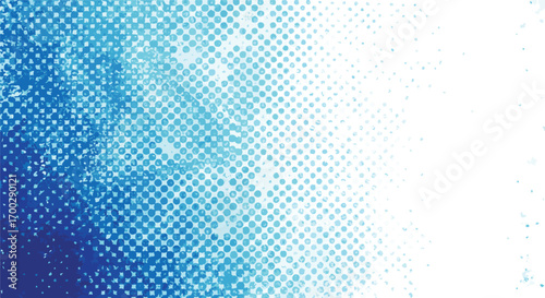 Abstract Vector Background with Halftone Circle Pattern in Blue Gradient Modern Style