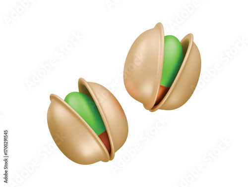 pistachios icon 3d illustration render