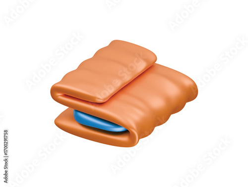 cozy blanket icon 3d illustration render