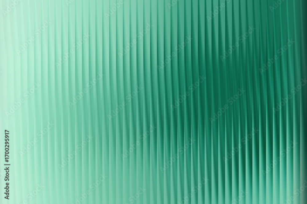 Fototapeta premium Vertical green ribbed texture with a subtle gradient, creating a clean and modern backdrop