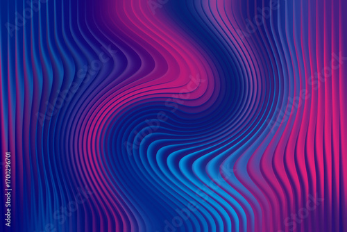Mesmerizing wavy lines in pink and blue create a fluid and dynamic abstract background with a sense of movement