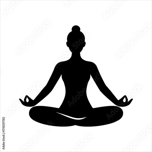 Yoga pose icon vector