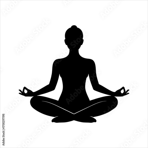 Yoga pose icon vector