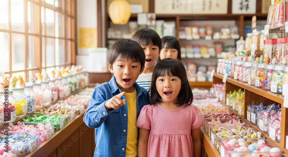 Obraz premium 駄菓子屋・駄菓子