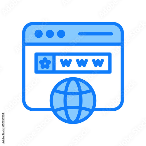 Domain blue icon 