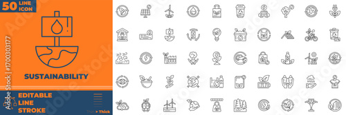 Sustainability Line Icon Pack