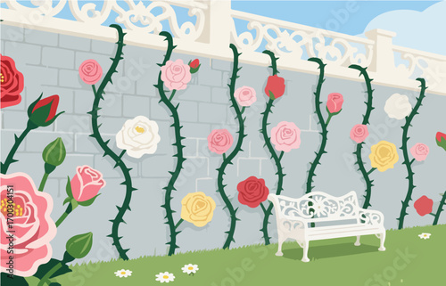 Natural scenery vector image