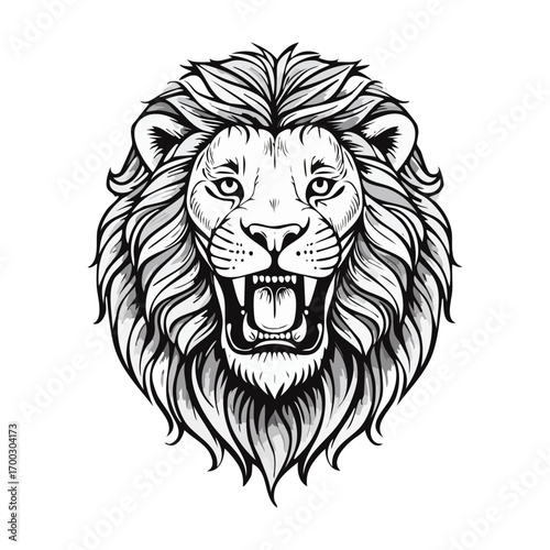 Lion head logo icon ai generated