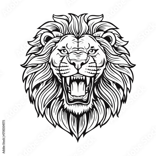 Lion head logo icon ai generated