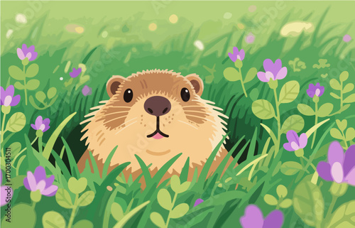 Mammalian close-up vector image
