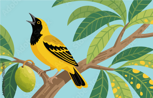 Bird close-up vector image