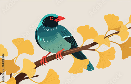 Bird close-up vector image